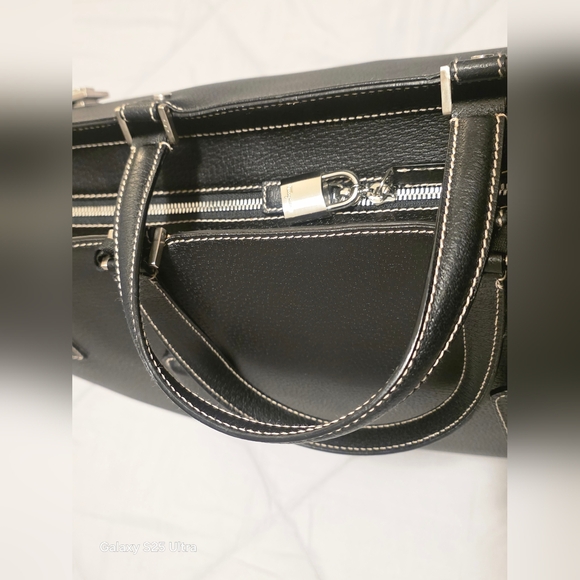 FERRAGAMO GANCINI VINTAGE NEW Padlock Black Leather Men's Bag - Picture 11 of 16